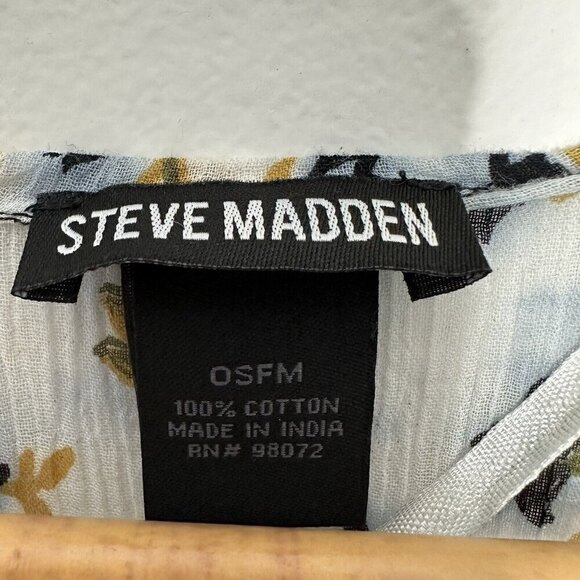 Steve Madden Tassel Tie Front Kimono Duster Floral Patchwork OS Boho Hippie - Picture 3 of 11